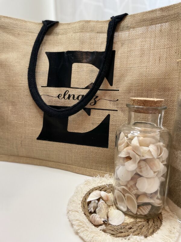 Jute Shopper Monogram