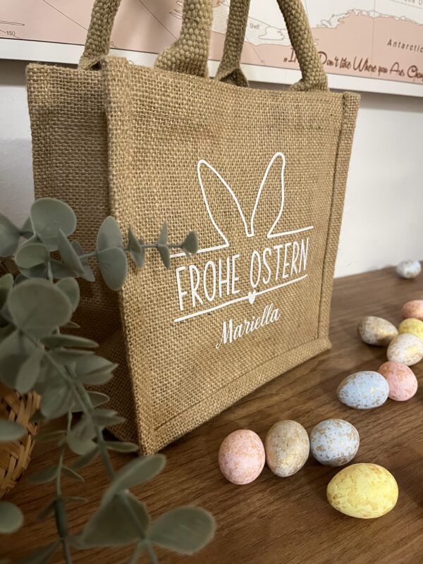 Jutetasche Frohe Ostern