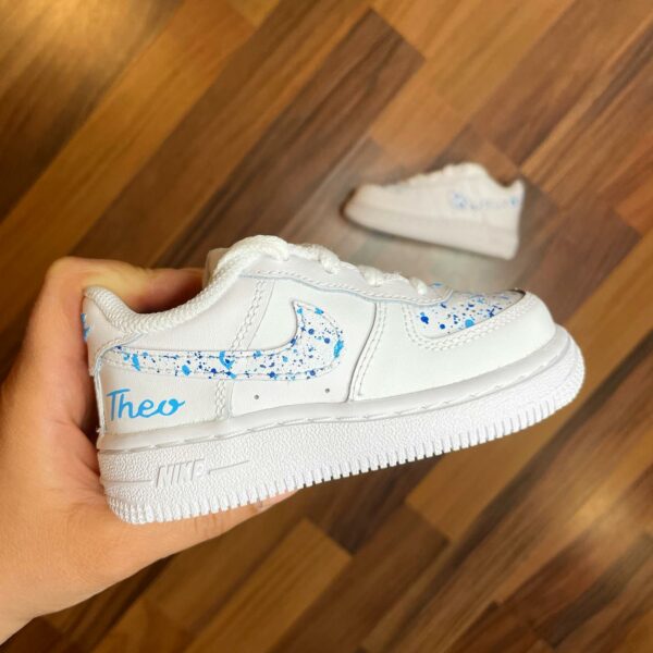 Custom Sneaks Splash Farbspritzer Blau Air Force 1