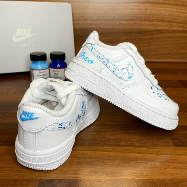 Custom Sneaks Splash Farbspritzer Blau Air Force 1