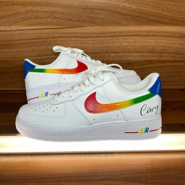 Custom Sneaker Design Rainbow Regenbogen Air Force 1