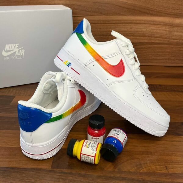 Custom Sneaker Design Rainbow Regenbogen Air Force 1