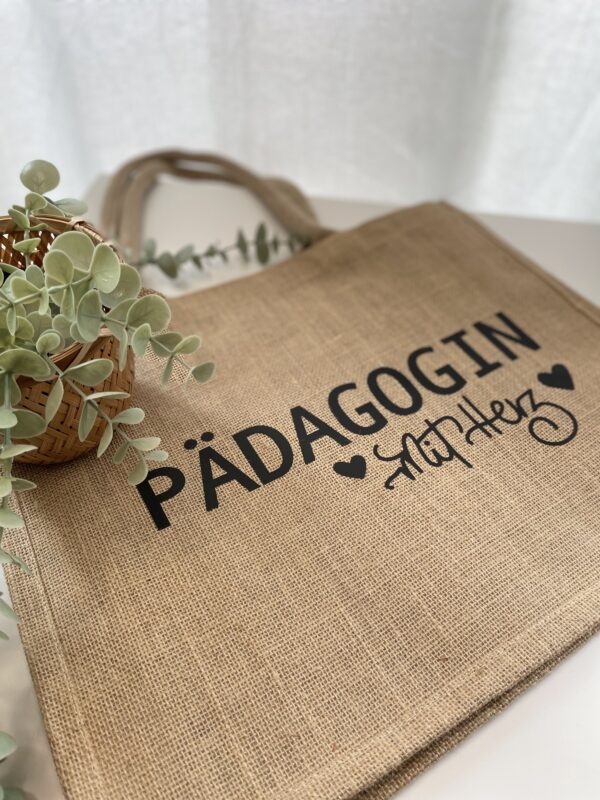 Jute Shopper Lehrerin Mit Herz