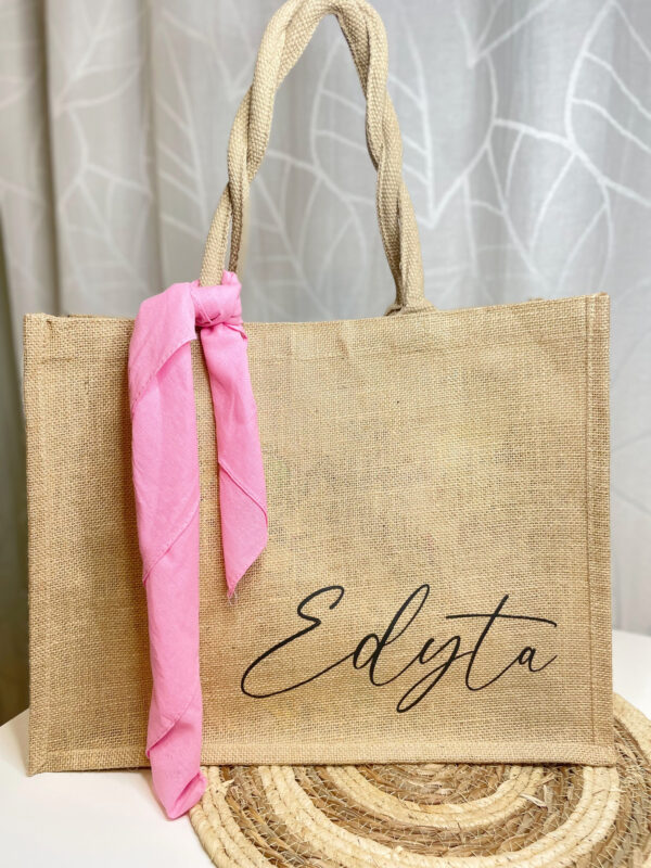 Jute Shopper Chic Rosa 2