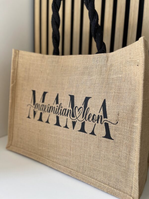 Jute Shopper MAMA schwarz