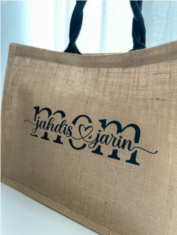 Jute Shopper mom schwarz